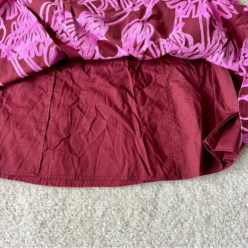 ANTHROPOLOGIE MARIMEKKO Floral Ruffled Drop Waist Strapless Dress—SZ. 4